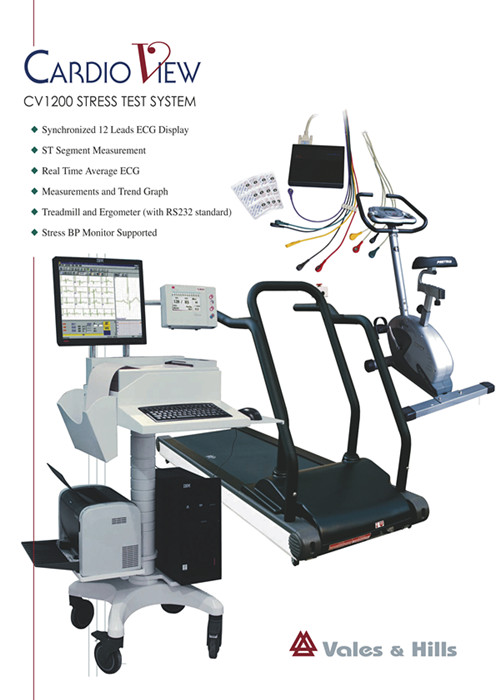 Multichannel Stress Test ECG With Treadmill , Cardiac Stress System