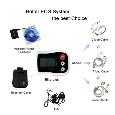 0.05-60HZ Holter ECG Monitor 12 Channel / 3 Channel Connect With White Recorders