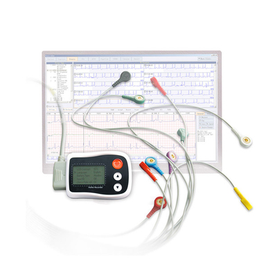 White Ambulatory Ecg Recorder With LCD Support 12 Channel / 3 Channel ISO FDA