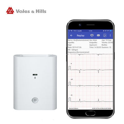 White small Acquisition Box Android system Bluetooth Resting ECG Machine